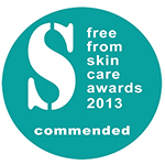 Free From Skincare Commended Winner Stamp 2013
