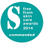 Free From Skincare Commended Winner Stamp 2014