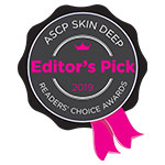 ASCP Skin Deep Magazine Editor's Pick Winner Stamp 2019